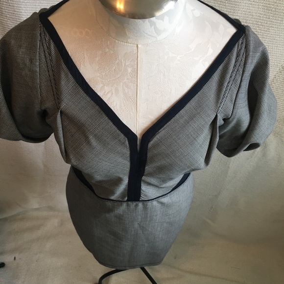 Zac Posen M Pinup Houndstooth Checked Midi Dress - Picture 2 of 8